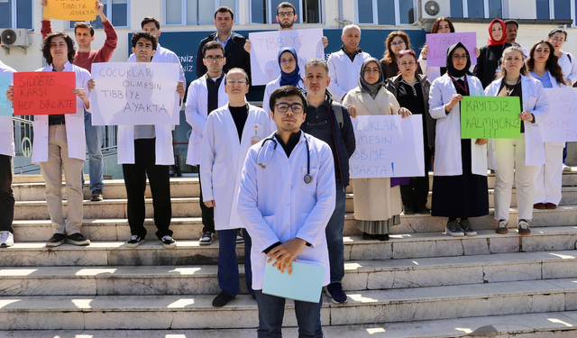 KTÜ Tıp Fakültesi'nde Kahramanmaraş'taki okul saldırısına tepki!