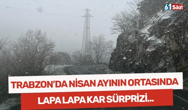 Trabzon'da Nisan ayının ortasında lapa lapa kar süprizi...
