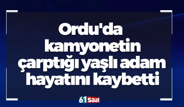 Ordu'da kamyonetin çarptığı yaşlı adam hayatını kaybetti