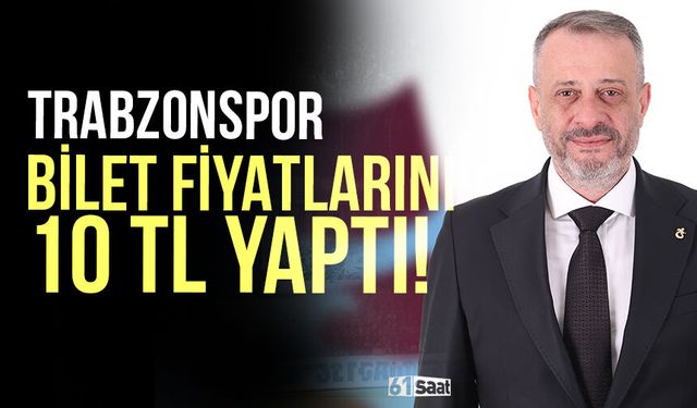 Trabzonspor’da Sami Karaman açıkladı! Biletler 5-10 TL...
