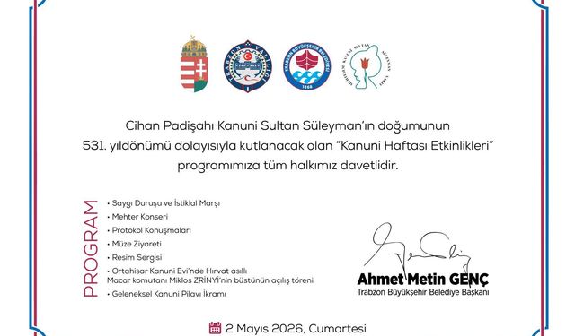 Kanuni Sultan Süleyman Trabzon'da anılacak!