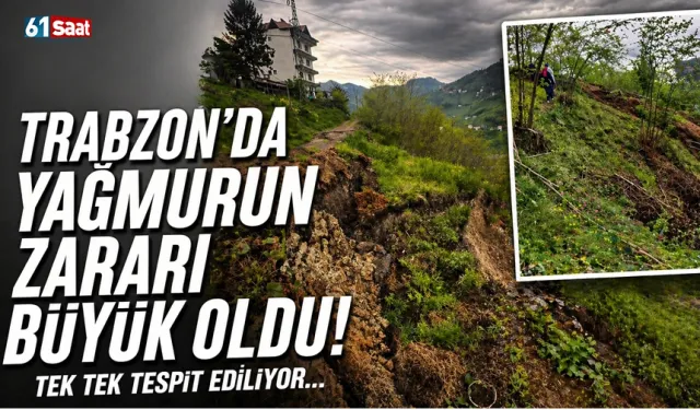 Trabzon'da yağmurun zararı büyük oldu! Tek tek tespit ediliyor...