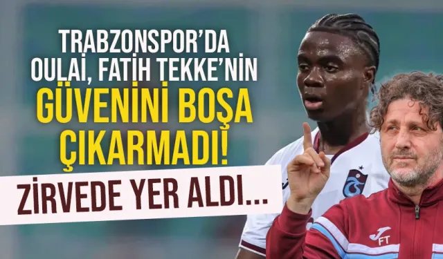 Trabzonspor'da Oulai, Fatih Tekke'nin güvenini boşa çıkarmadı...