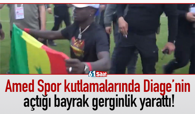 Amed Spor kutlamalarında Diage’nin açtığı bayrak gerginlik yarattı!