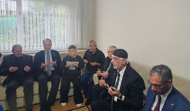 Giresun’da öldürülen genç başkan için Erbakan’dan taziye ziyareti