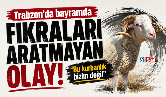 Trabzon’da bayramda fıkraları aratmayan olay! Bu kurbanlık bizim değil