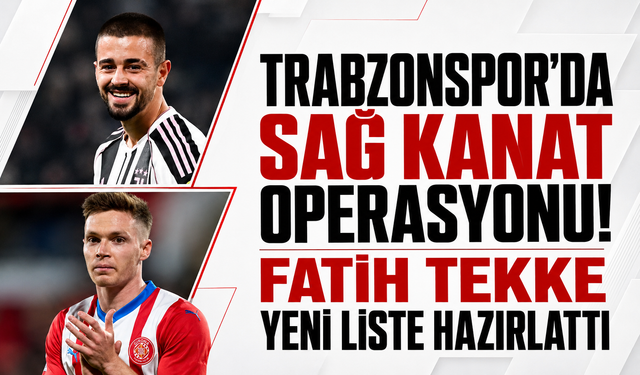 Trabzonspor’da sağ kanat operasyonu! Fatih Tekke yeni liste hazırlattı