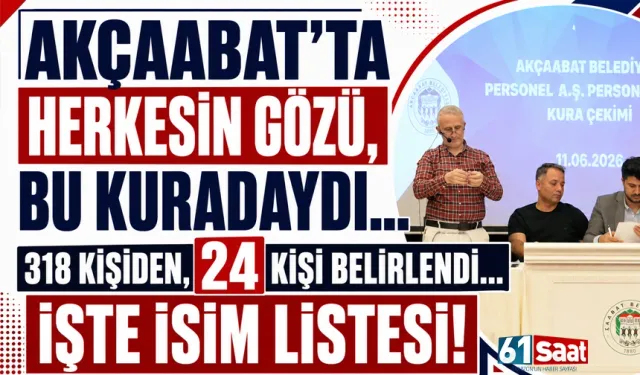 Trabzon'da herkesin gözü bu kuradaydı! 24 kişilik liste belli oldu...