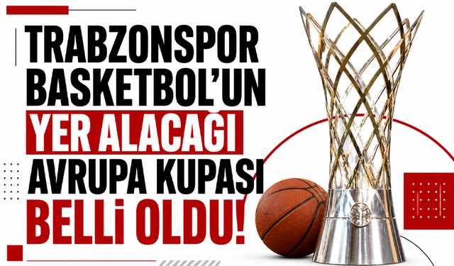Trabzonspor Basketbol’un yer alacağı Avrupa Kupası belli oldu!