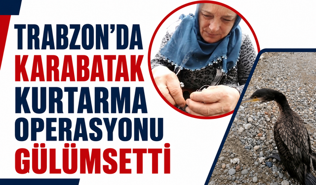 Trabzon’da karabatak kurtarma operasyonu gülümsetti