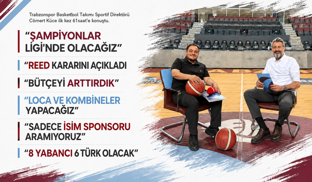 Cömert Küce 61saat'e konuştu! 'BCL'ye gideceğiz, Reed kalmayacak'