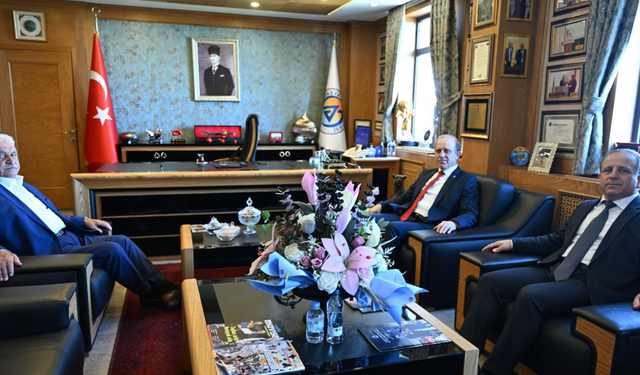 KTÜ Rektörü Prof. Dr. Çuvalcı’dan, Ömer Yıldız’a taziye ziyareti