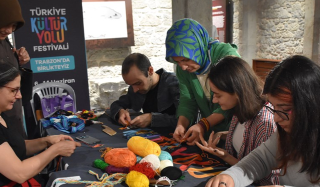 Trabzon'da Kültür Yolu Festivali atölye çalışmasıyla devam etti