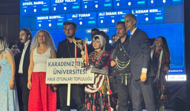 KTÜ Halk Dansları Topluluğu’ndan Türkiye üçüncülüğü
