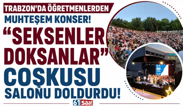 Trabzon'da öğretmenlerden oluşan "Seksenler Doksanlar" adlı müzik grubu konser verdi