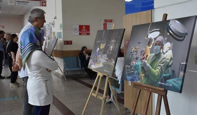 Trabzon'da sağlık çalışanlarının çektiği fotoğraflar sergilendi