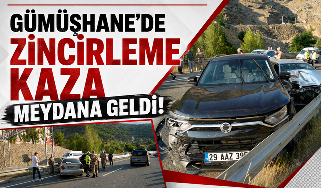 Gümüşhane’de zincirleme kaza meydana geldi!