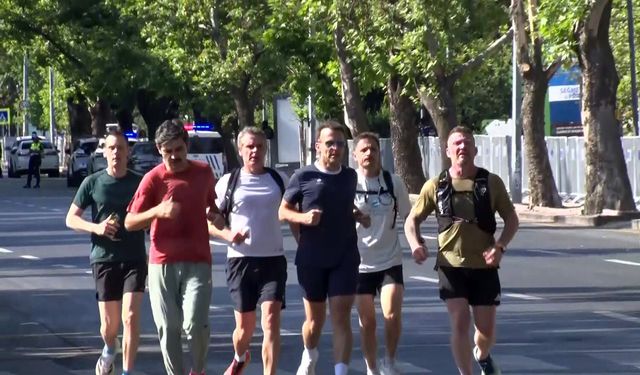 Fransa Cumhurbaşkanı Macron, Ankara'da sabah koşusu yaptı