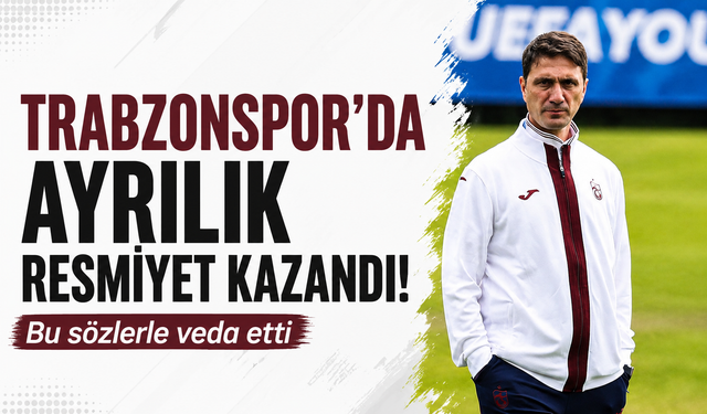 Trabzonspor'da ayrılık resmiyet kazandı! Bu sözlerle veda etti