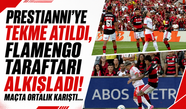 Prestianni’ye tekme atıldı, Flamengo taraftarı alkışladı! Maçta ortalık karıştı...