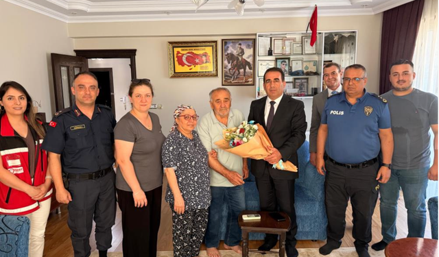 Yeni kaymakamın ilk durağı şehit evi oldu