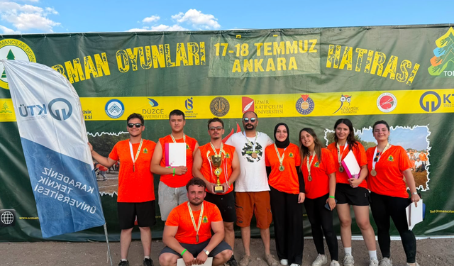 KTÜ Orman Fakültesi’nden büyük başarı: “Orman Oyunları”nda Türkiye üçüncülüğü!