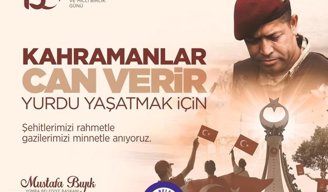 Yomra Belediyesi, 15 Temmuz Mesajı