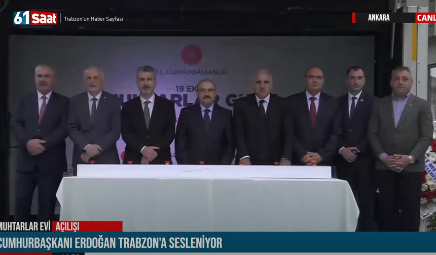 Cumhurbaşkanı Erdoğan Trabzon'a seslendi