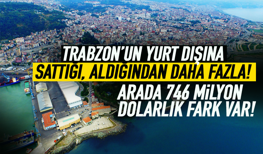Trabzon'un yurt dışına sattığı, aldığından daha fazla!
