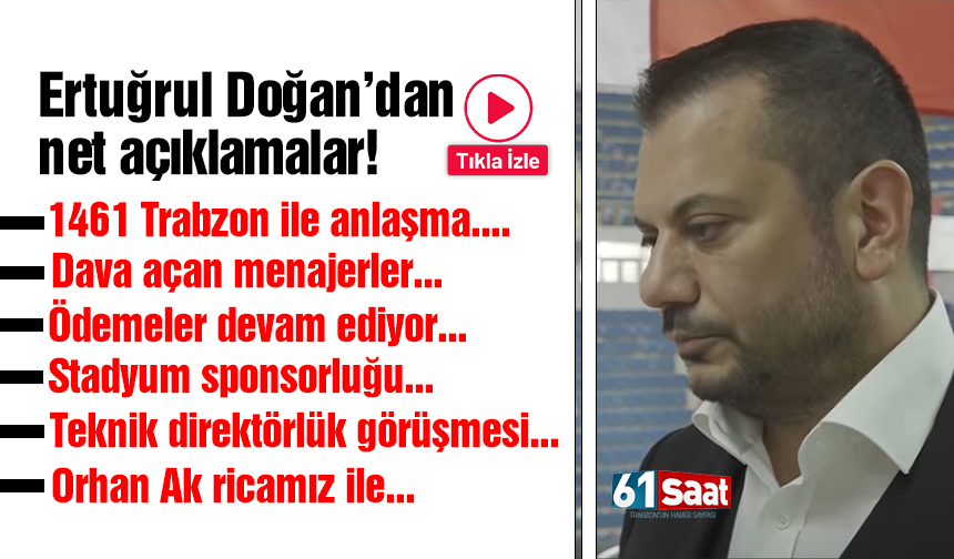 Ertuğrul Doğan açıkladı! Teknik direktörlük görüşmesi yapıldı mı? Orhan Ak ricamız ile...