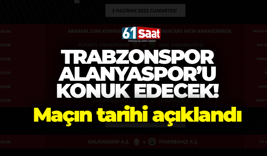 Trabzonspor - Alanyaspor maçının tarihi açıklandı