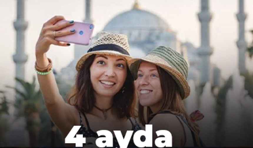 Yabancı turist sayısında artış. 4 ayda 11 milyon turist geldi !