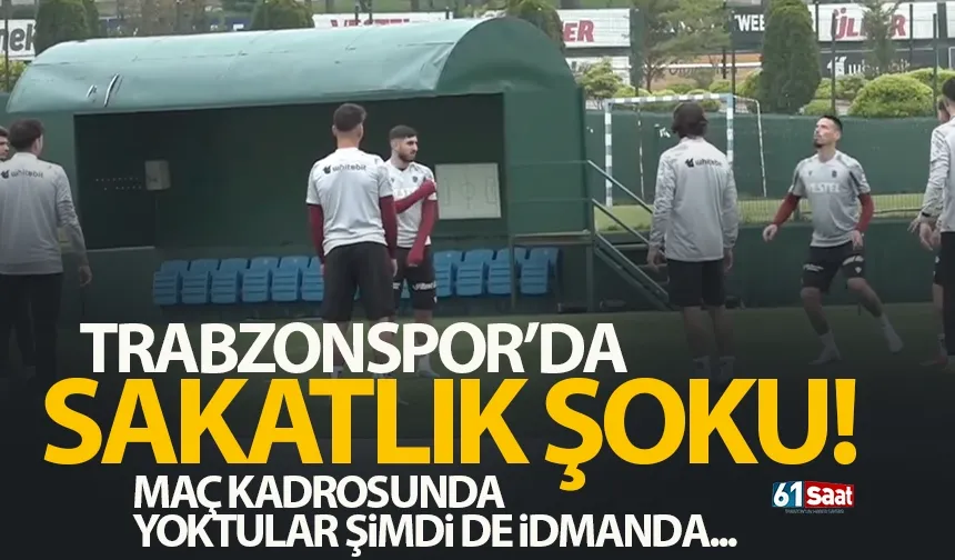 Trabzonspor'da sakatlık nedeniyle 3 isim antrenmana katılmadı!