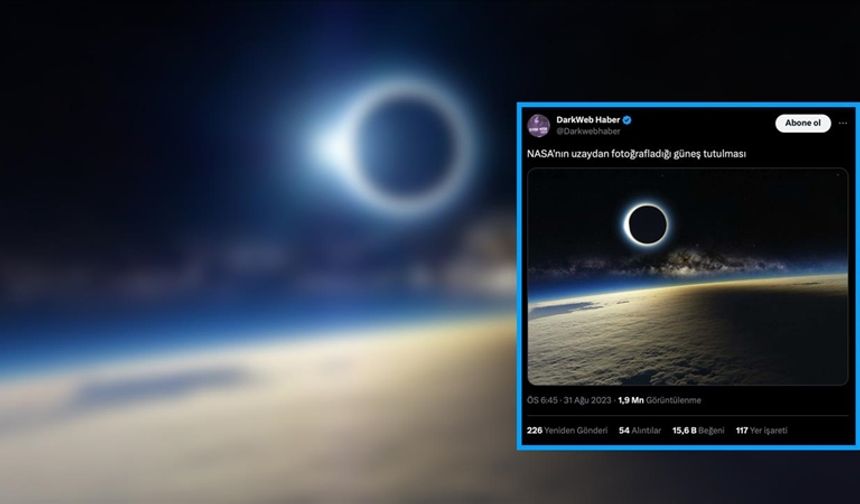 Paylaşım NASA'nın fotoğrafladığı bir Güneş tutulmasını mı gösteriyor?