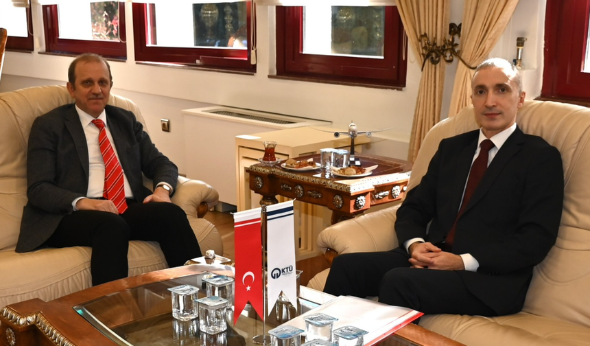 Başsavcısı Sedat Çelik KTÜ Rektörü Prof. Dr. Hamdullah Çuvalcı’yı ziyaret etti