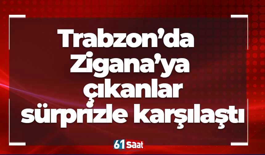 Trabzon’da Zigana’ya çıkanlar sürprizle karşılaştı