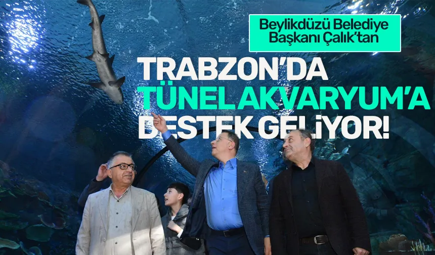İstanbul Beylikdüzü Belediyesi'nden, Trabzon'daki Tünel Akvaryum için destek...