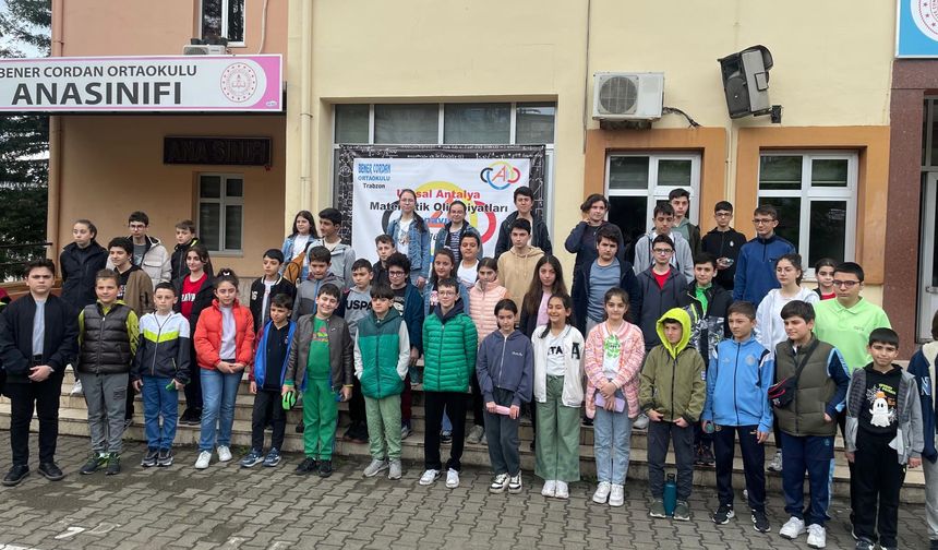 28. Ulusal Antalya Matematik Olimpiyatı (UAMO) Trabzon Bener Cordan Ortaokulunda yapıldı!