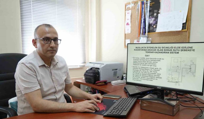 Gümüşhane’de evlerde su tasarrufunu arttıracak projenin patenti alındı
