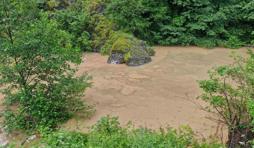 Trabzon’da etkili olan yağış sonrası balık çiftliği sular altında kaldı