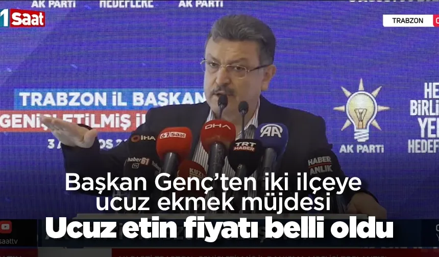 Başkan Genç, ucuz etin fiyatını açıklayarak 2 ilçeye ucuz ekmek müjdesi verdi