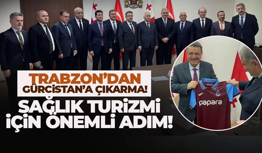 Trabzon'dan Gürcistan'a çıkarma.. Trabzonspor forması hediye ettiler...