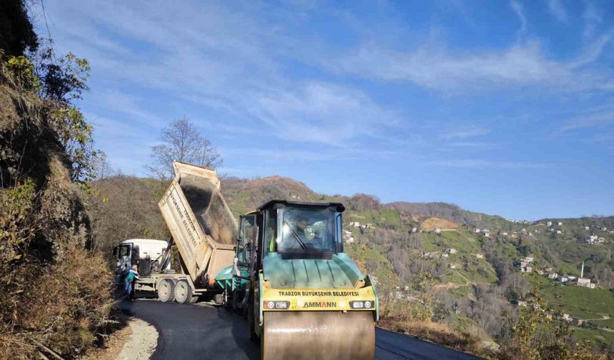 Trabzon’da asfalt ve beton yol yatırımları 2024 yılında da sürdü