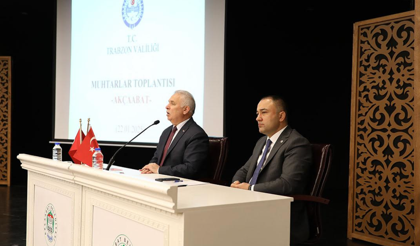 Vali Yıldırım Akçaabat'ta muhtarlar ile buluştu