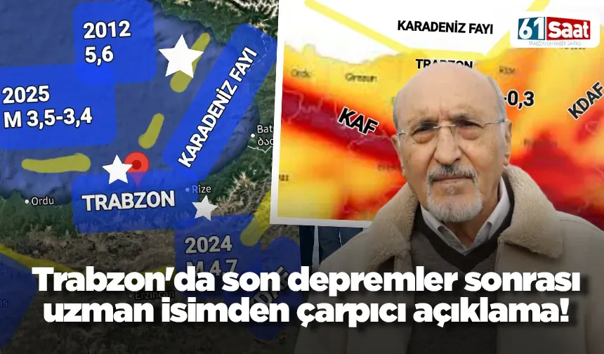 Trabzon'da son depremler sonrası uzman isimden çarpıcı açıklama!