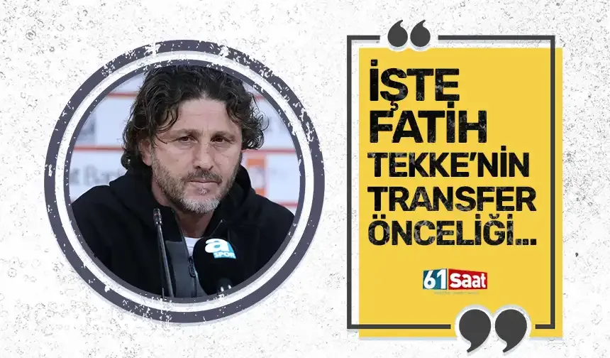 İşte Fatih Tekke'nin transferdeki önceliği...