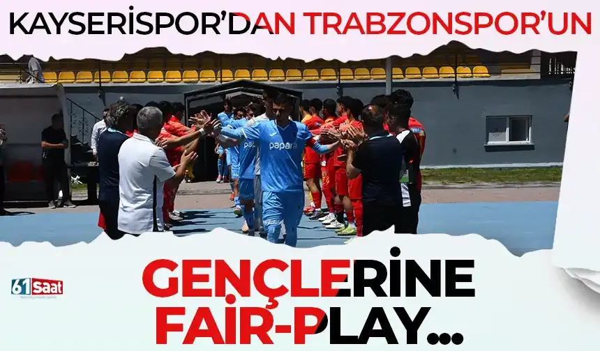 Kayserispor'dan Trabzonspor'un gençlerine fair-play örneği