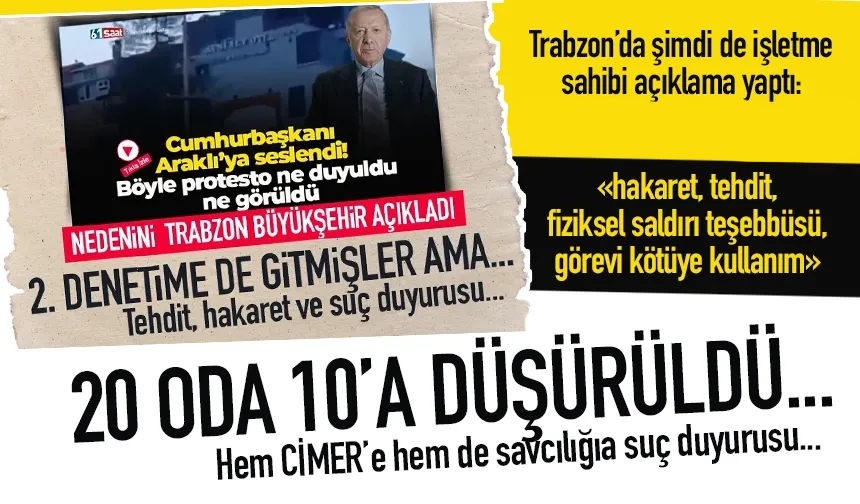 Trabzon'da oteli kapanan işletmeciden görülmemiş protesto! Nedenini anlattı...