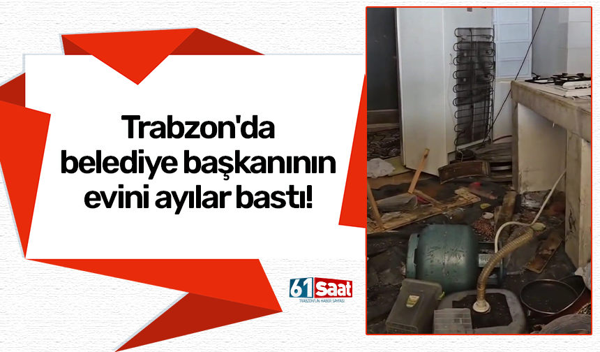 Trabzon'da belediye başkanının evini ayılar bastı!