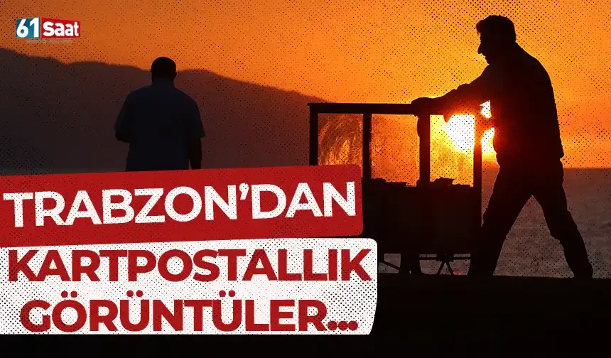 Gün batımında Trabzon'dan kartpostallık manzaralar